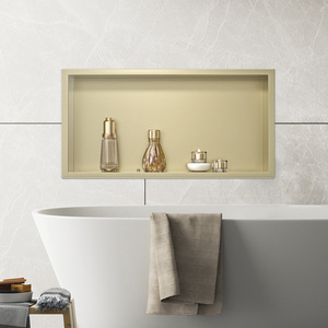 Luxurious Titanium Gold 60x30cm Recessed Shower Niche Stainless Steel Wall Niche Insert Tile