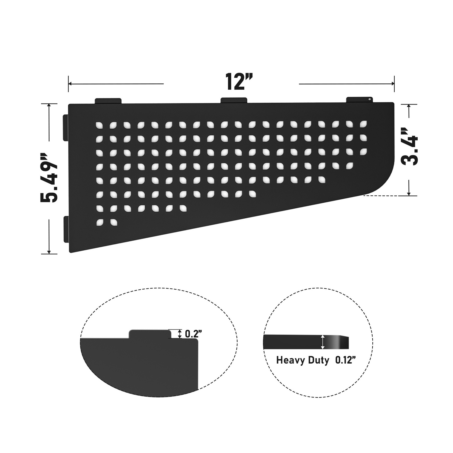 New Design Matte Black Corner Shelf Wall Mounted Shower with 304 Stainless Steel for Bathroom