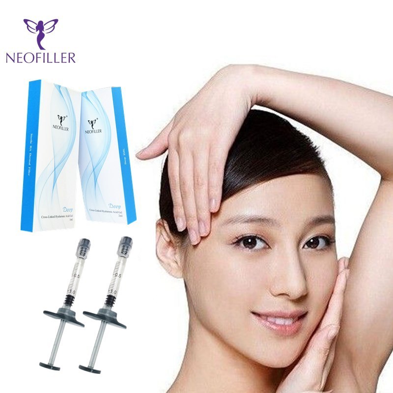 Cross Linked 1ml Dermal Filler Hyaluronic Acid Injectable Body Filler Injection For Face