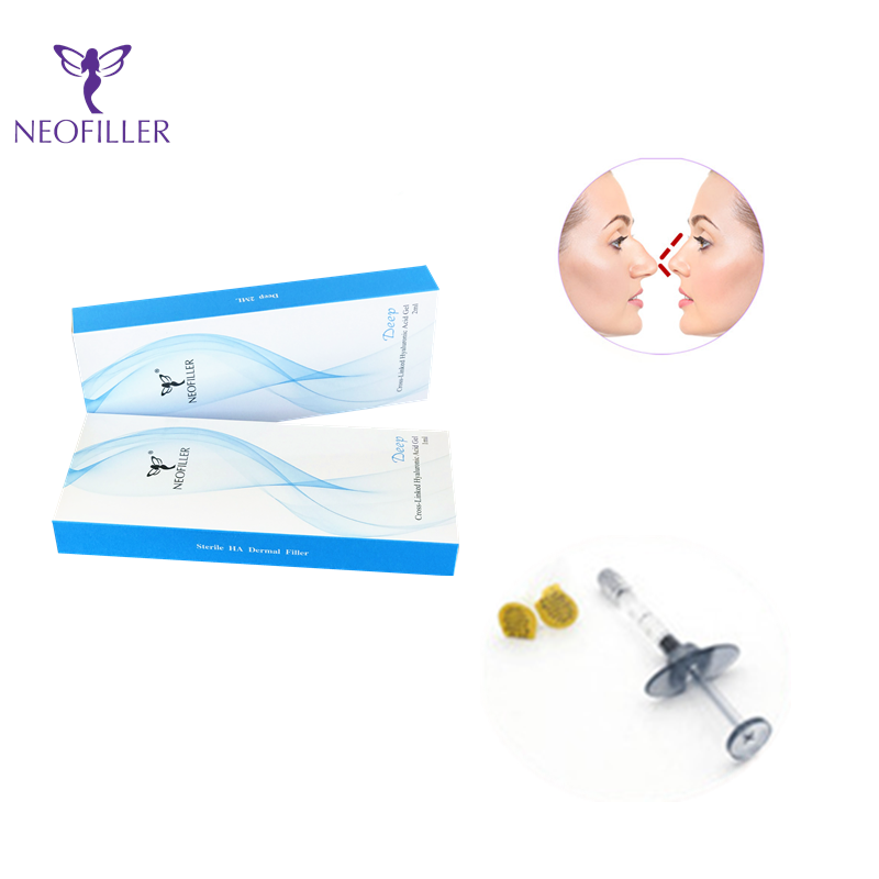 Cross Linked 1ml Dermal Filler Hyaluronic Acid Injectable Body Filler Injection For Face