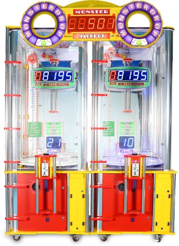 Fun arcade coin operated ticket redemption games monster drop game machine