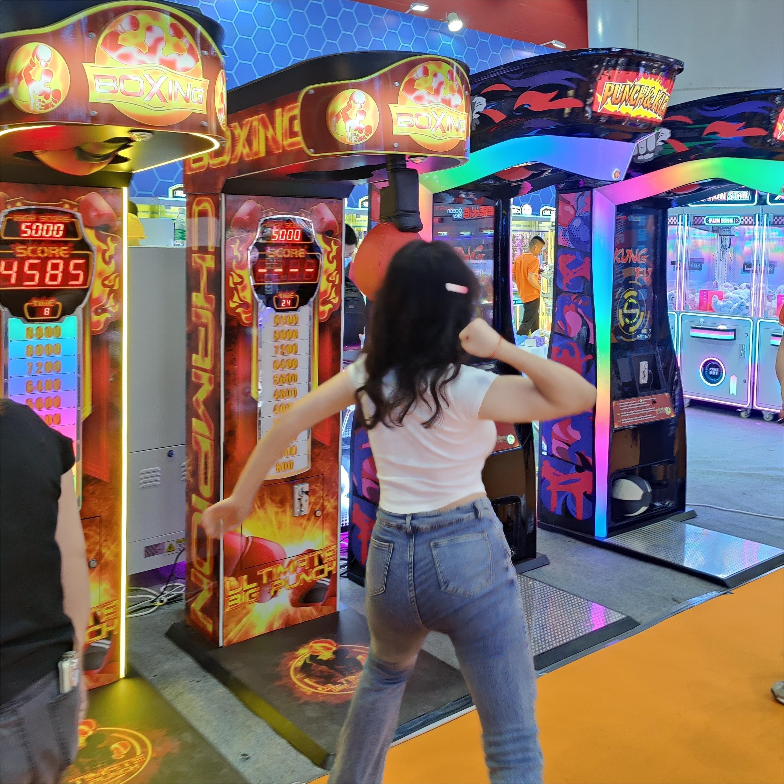 Neofuns ultimate big punch boxing game machine cheap coin operated digital boxing game machine