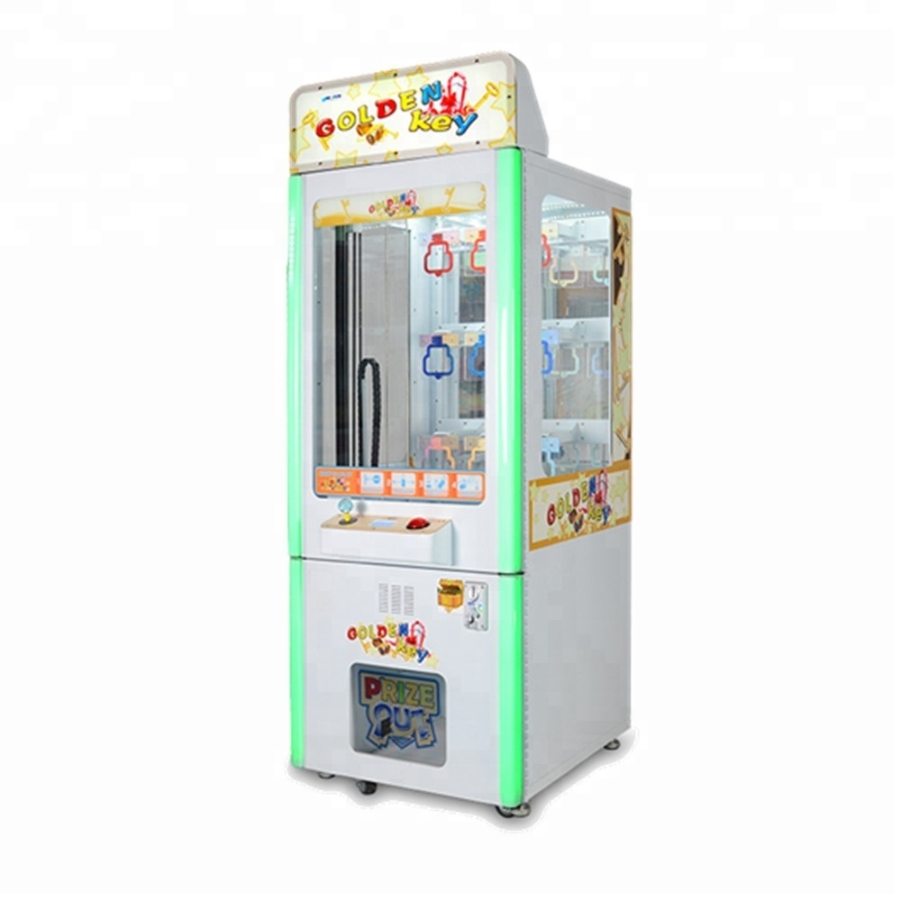 Golden key /cheap key master prize vending game machine coin operated arcade crane claw  prize games for sale