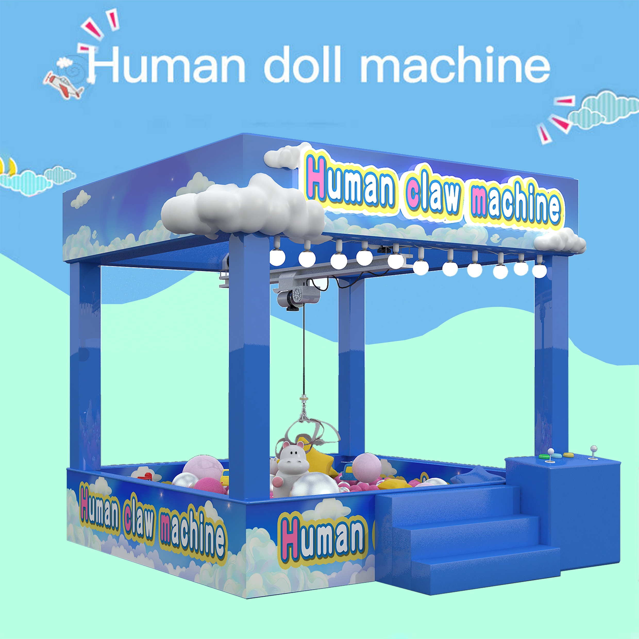 Neofuns human claw machine outdoor big claw machine amusement park arcade games claw machine kit