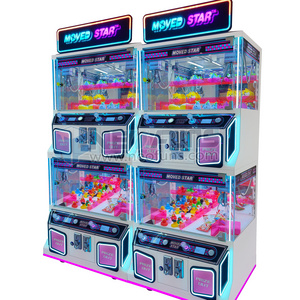 Coin Operated Arcade Toy 4 Player Claw Crane Machine moved star  Plush Toy Prize Vending Machine for sale