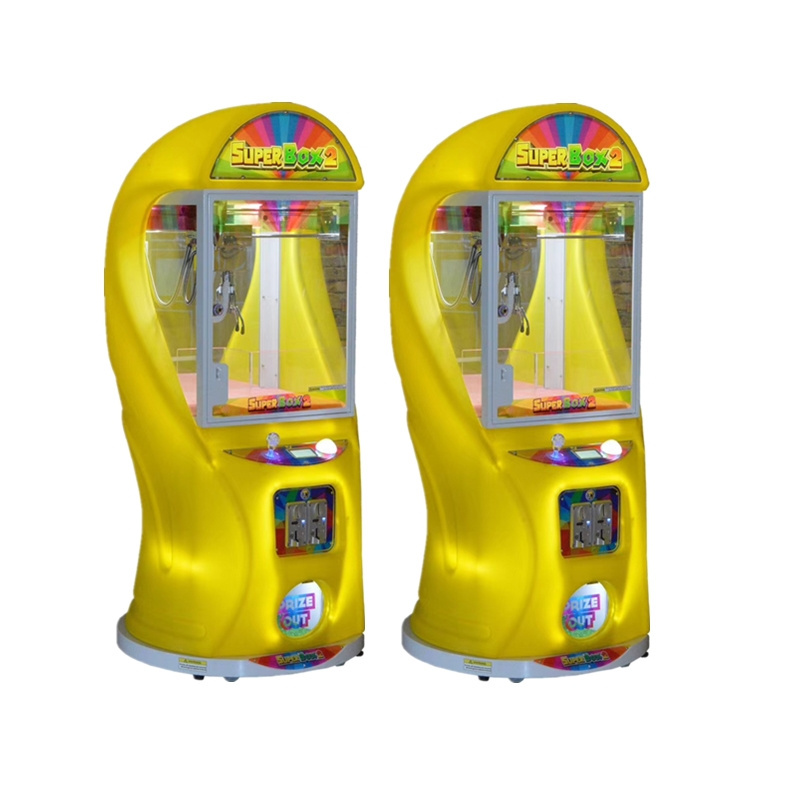 Super Box 2 Green Coin Operated Arcade Game Machine Claw Crane Game Machines Prize Vending Game Machine for Sales