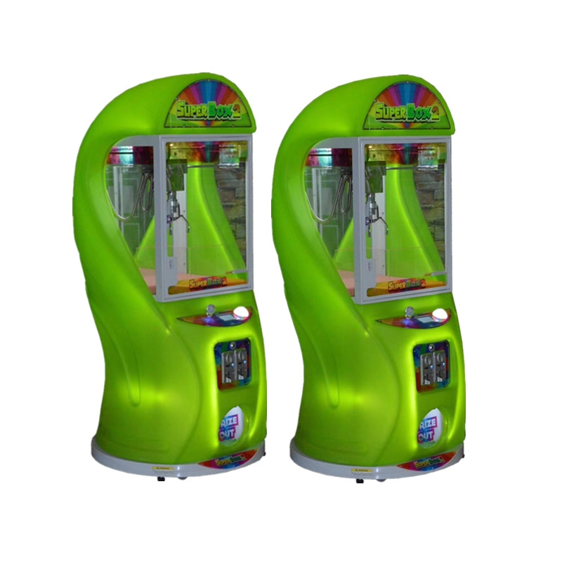 Super Box 2 Green Coin Operated Arcade Game Machine Claw Crane Game Machines Prize Vending Game Machine for Sales