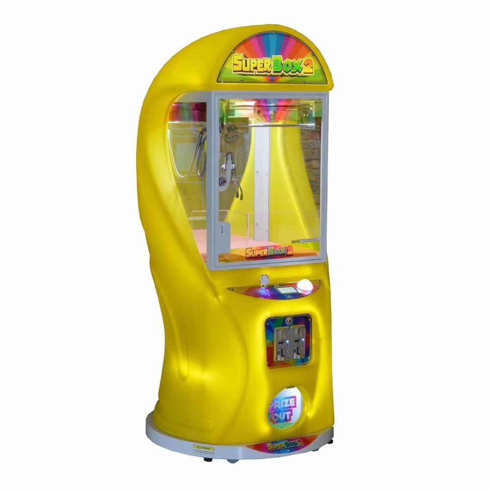 Super Box 2 Yellow Claw Crane Game Machines Coin Operated Arcade Game Machine Prize Vending Game Machine for Sales