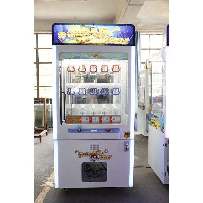 Golden key /cheap key master prize vending game machine coin operated arcade crane claw  prize games for sale