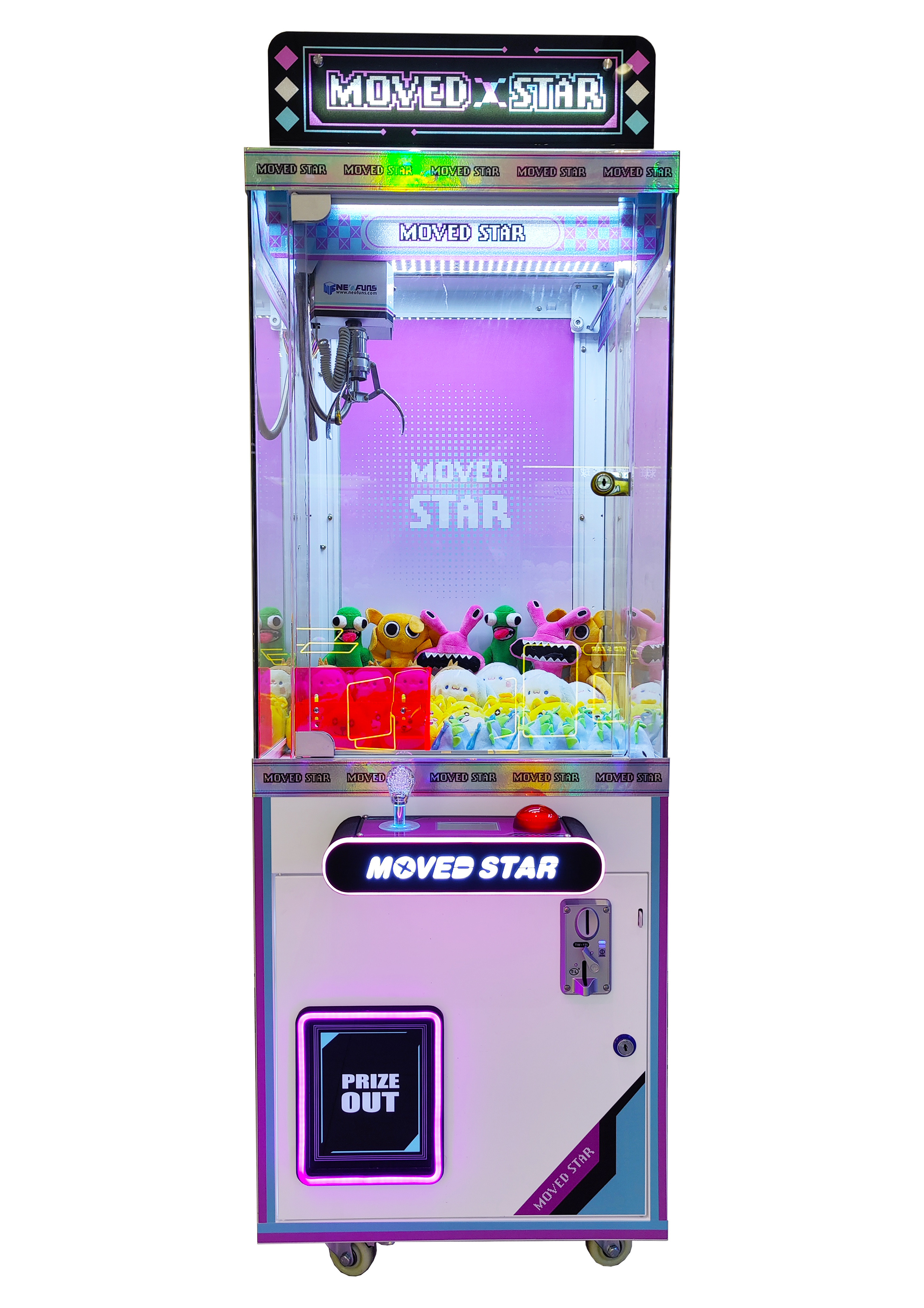 New product ideas 2023 small claw machine 21in Metal coin operated claw game machine bill acceptor toy crane claw machine