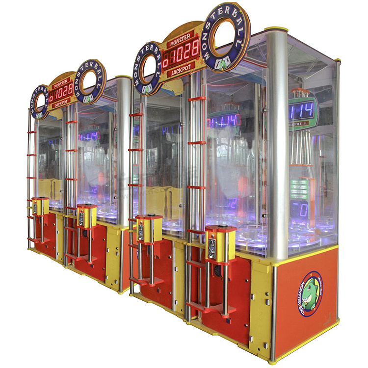 Fun arcade coin operated ticket redemption games monster drop game machine