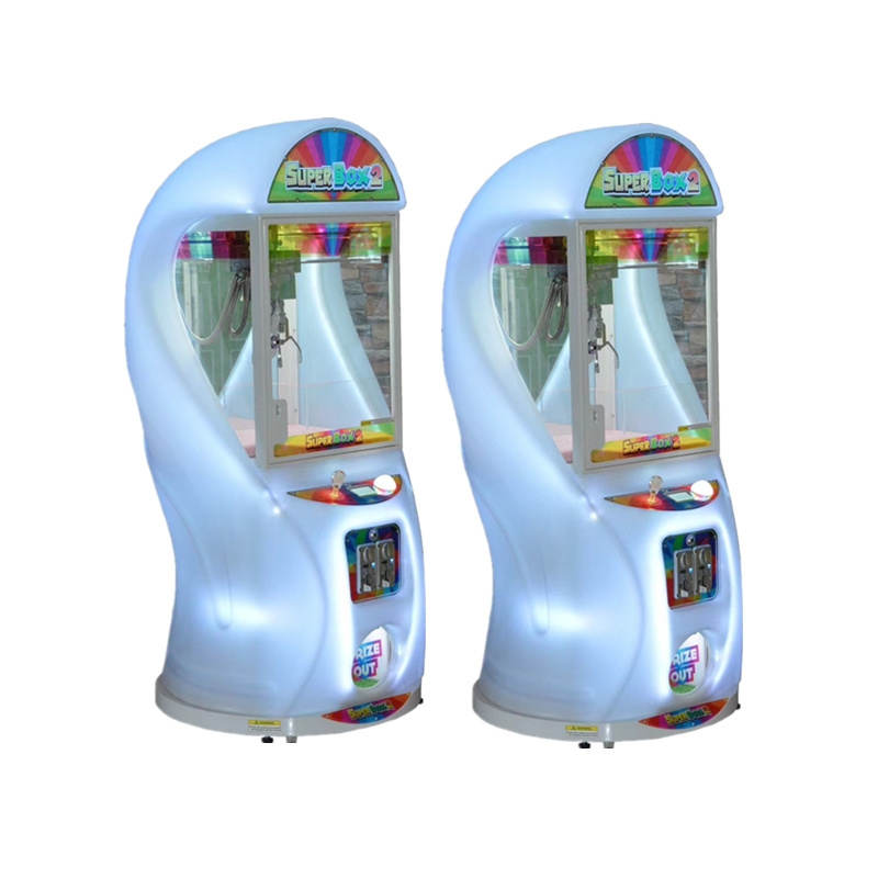 Super Box 2 Green Coin Operated Arcade Game Machine Claw Crane Game Machines Prize Vending Game Machine for Sales