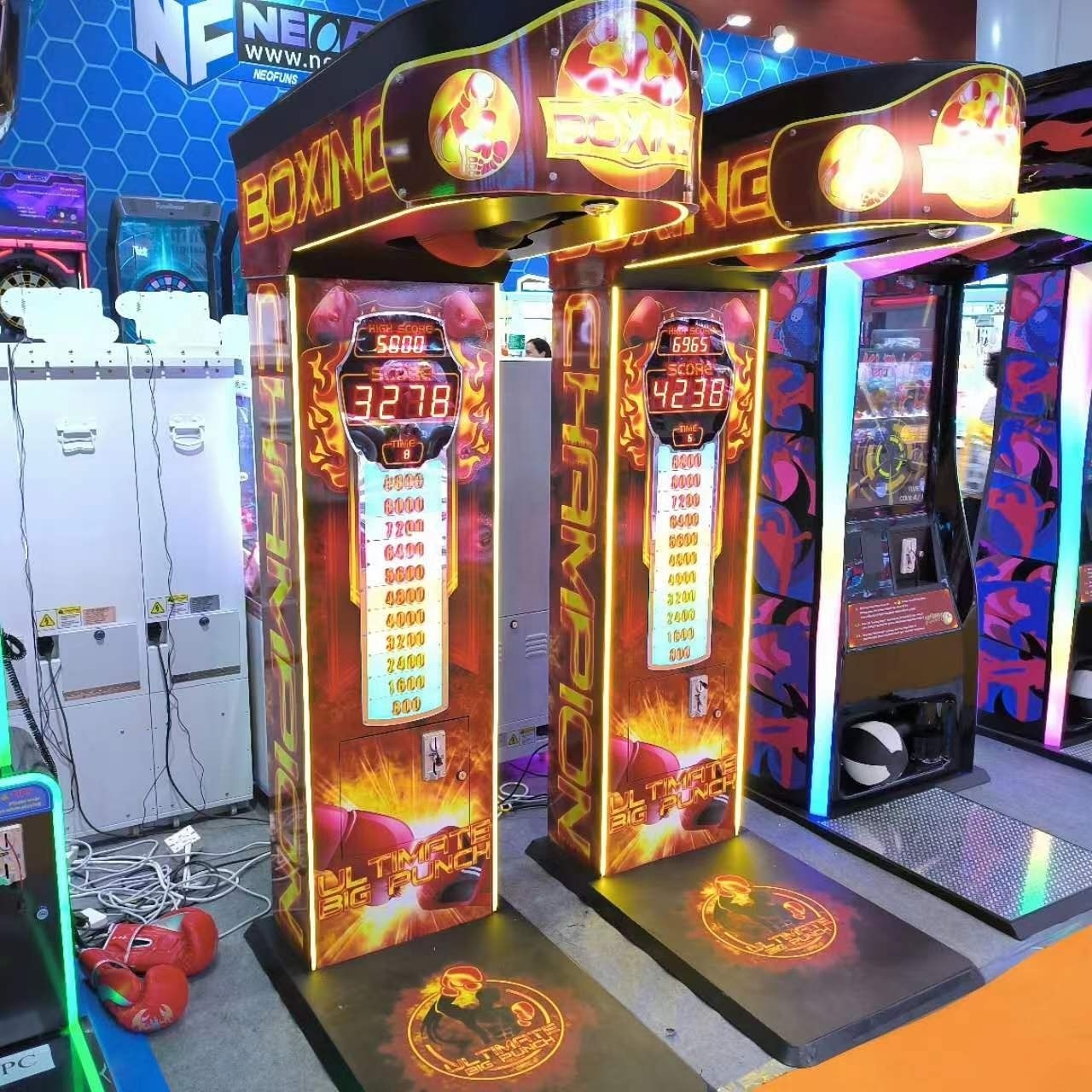 Neofuns ultimate big punch boxing game machine cheap coin operated digital boxing game machine