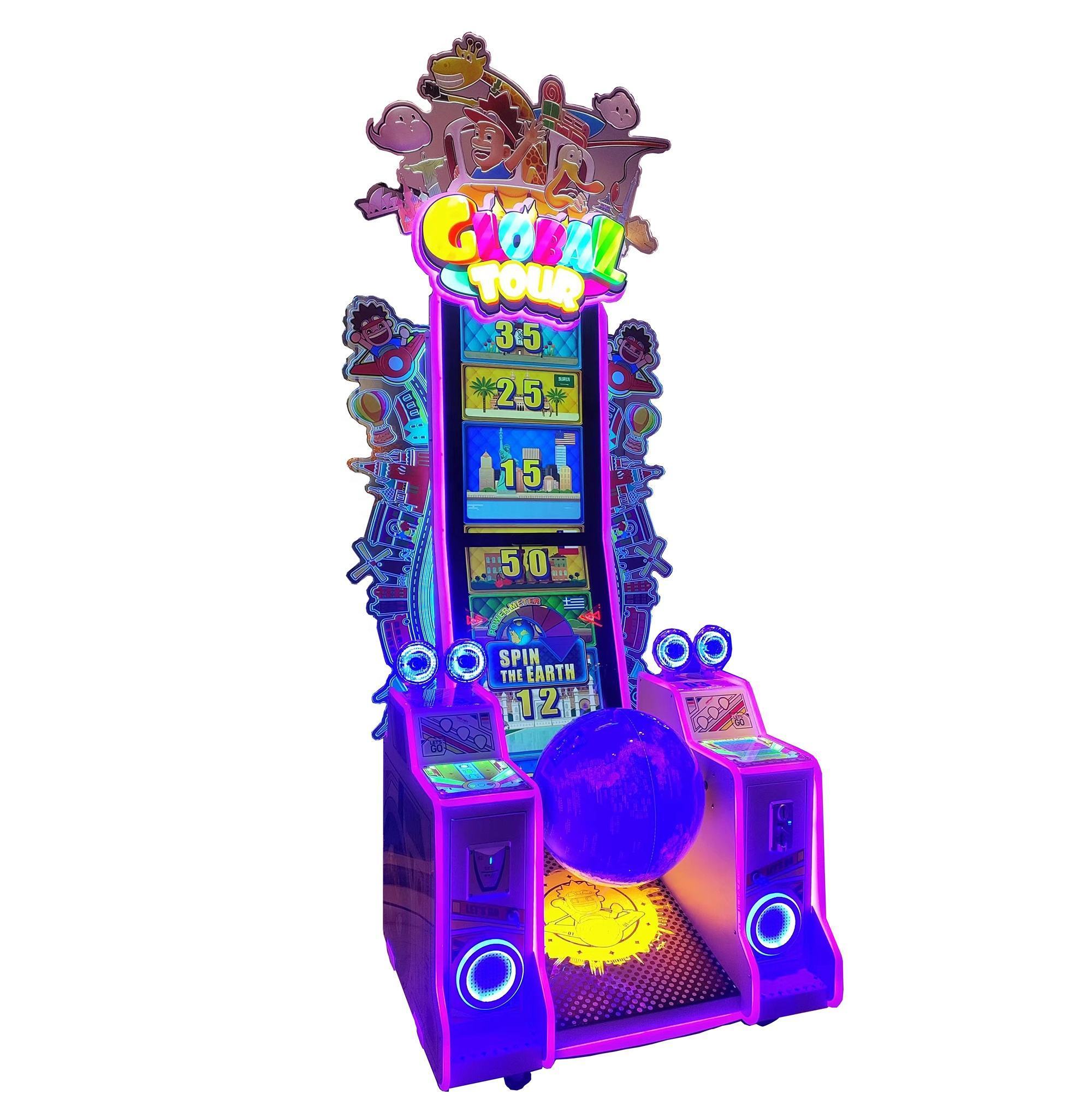 New Arrival Coin Operated Globe Tour Lottery Tickets Game Machine Arcade Redemption Game Machines