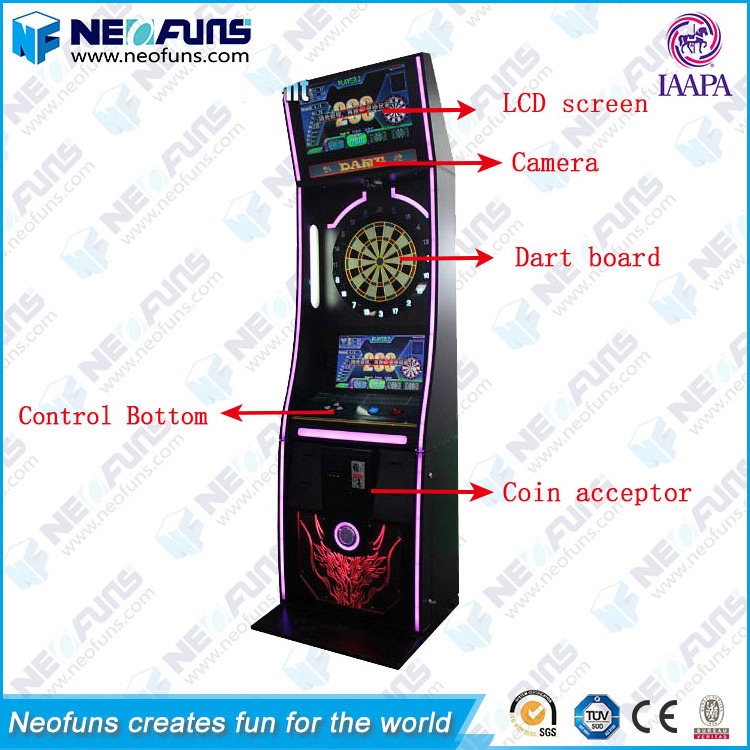 customized online arcade amusement electronic phoenix dart game machine coin operated dart boards for bar