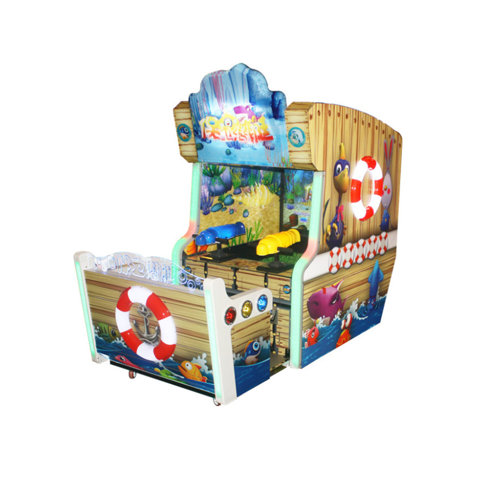 High Quality Hot Sale Coin Operated Protect Submarine Water Shooting Indoor Redemption Arcade Games Machine for kid play