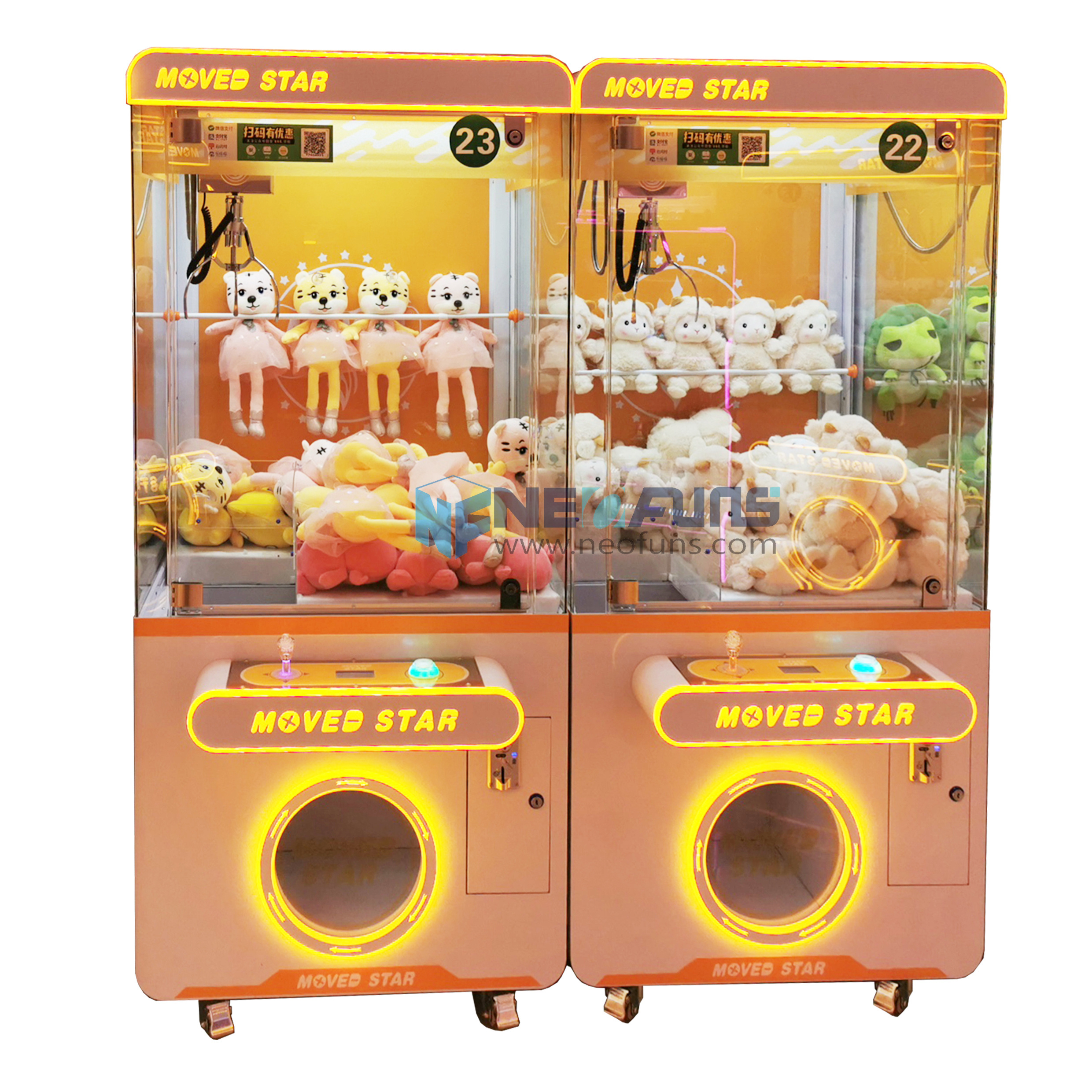 Good quality coin operated catch give amusement game machine crane claw machine kit