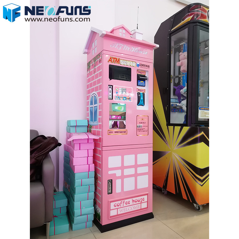 Neofuns Dollar Bill to Coin Exchange Machine Pink Token Coin Exchanger Machine for Shopping Mall