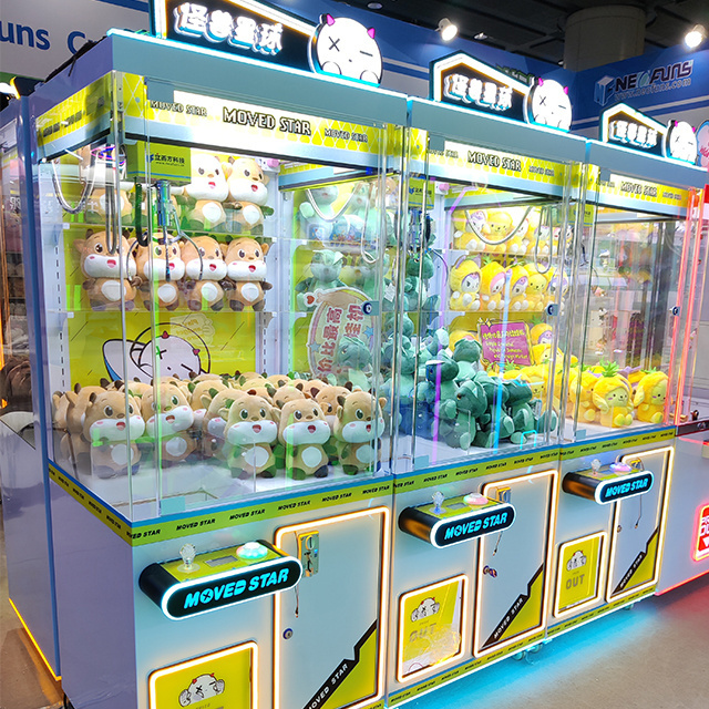 High Quality Arcade Machine Coin Operated Games 31 Inches Moved Star Toy Claw Crane Machine With Bill Acceptor