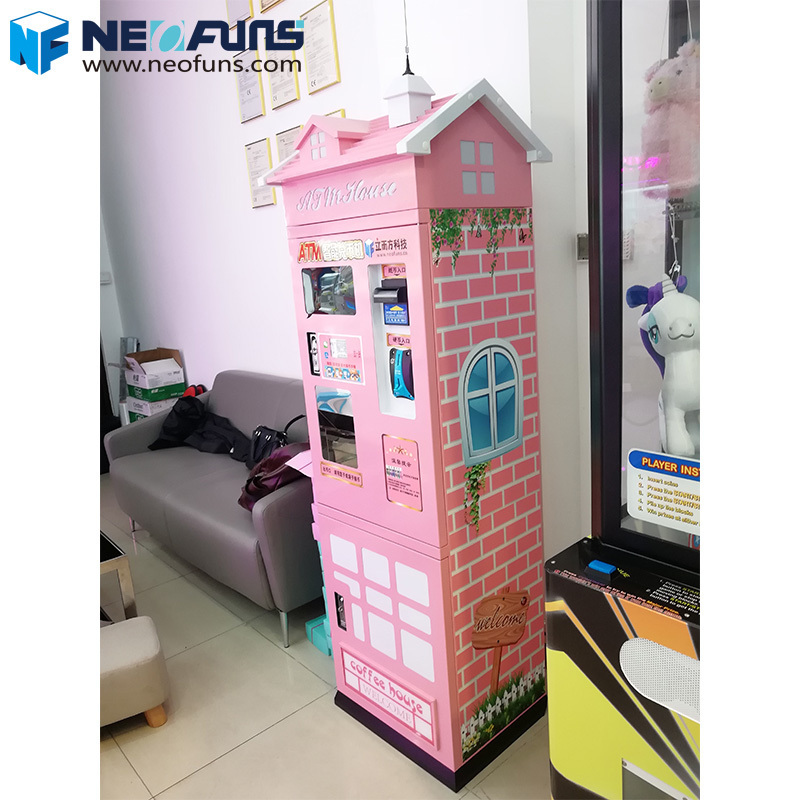 Neofuns Dollar Bill to Coin Exchange Machine Pink Token Coin Exchanger Machine for Shopping Mall