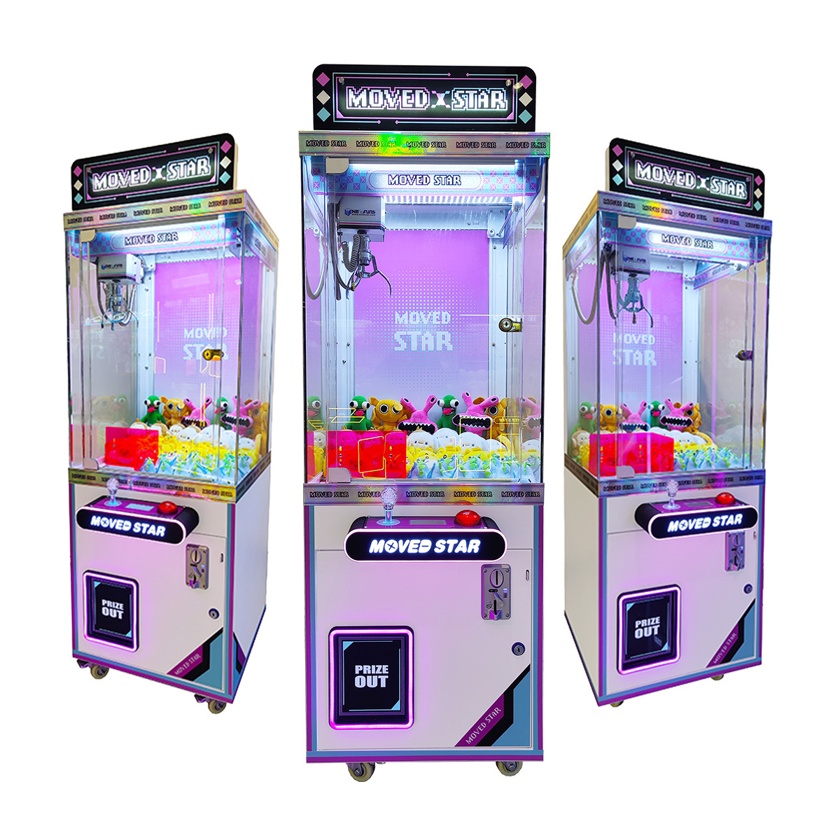 Neofuns Small Claw Crane Machine Coin Operated Games Mini Plush Toy Vending Machine With Bill Acceptor