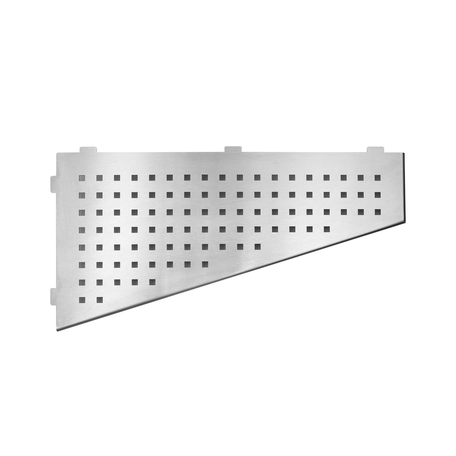 Brushed Stainless Steel Bathroom Floating Shower Shelf Recessed Corner Shelf without Drilling