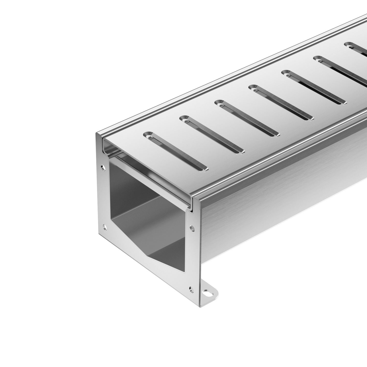 Free Combination Heavy Duty Outdoor Drain Kitchen Drain Stainless Steel with Galvanized Steel Grate