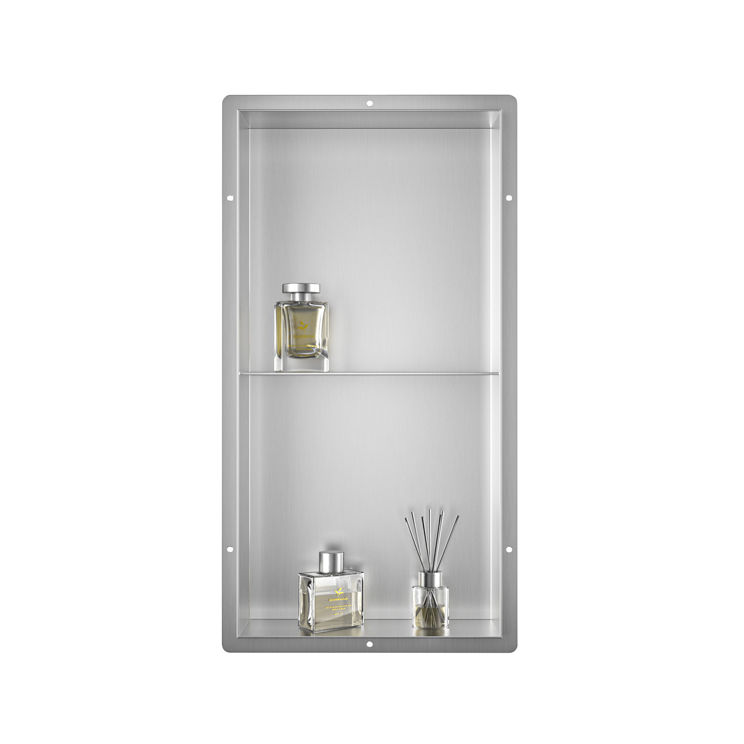 Custom Design Stainless Steel Shower Niche Recessed Double Shelves Bathroom Storage with Low MOQ