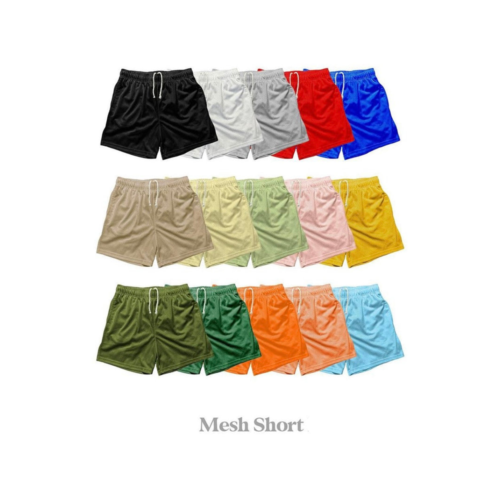 2023 High Quality Sublimation Plain Polyester Gym Blank Basketball Shorts Custom Double Layer  Men'S Mesh Shorts