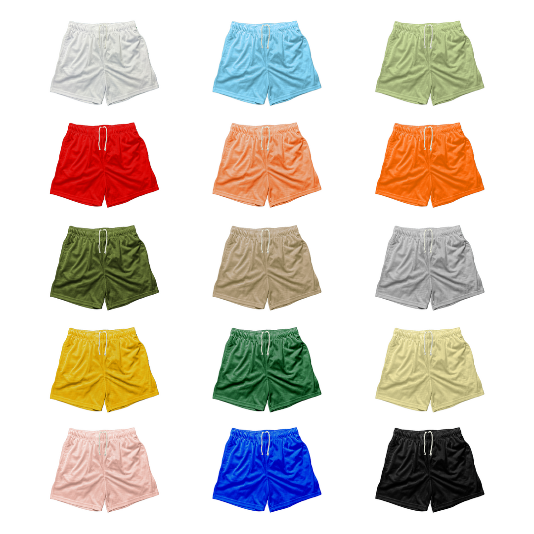 2023 High Quality Sublimation Plain Polyester Gym Blank Basketball Shorts Custom Double Layer  Men'S Mesh Shorts