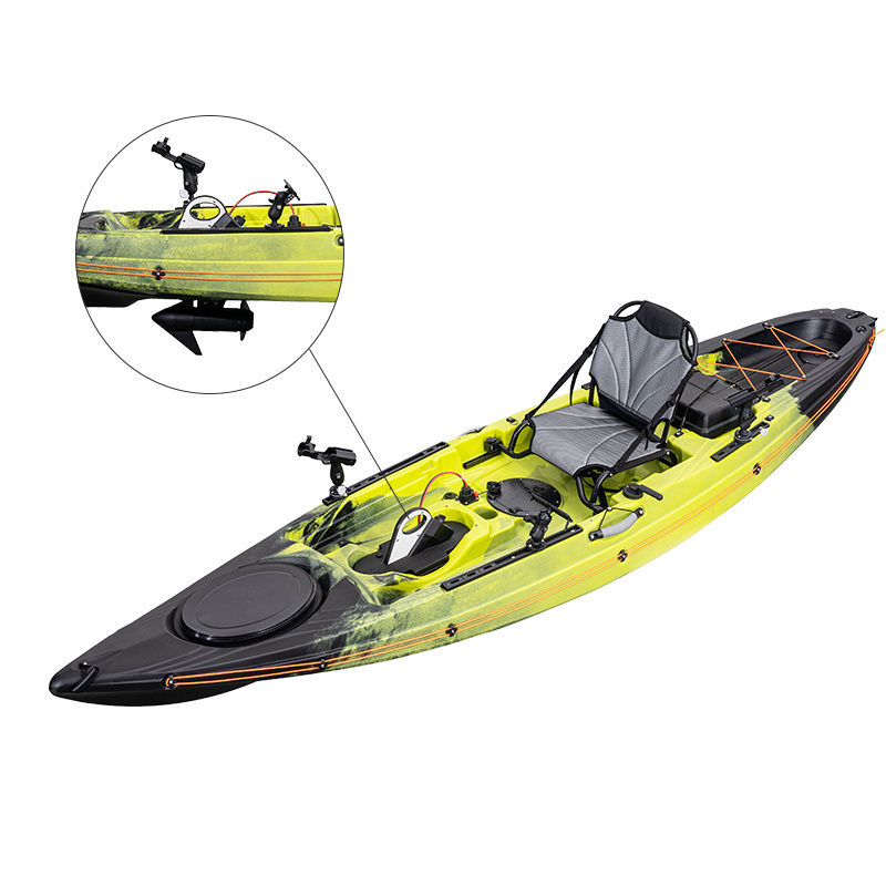 Canoe Kayak Plastic 11.8FT Single Sit On Top Fishing Kayak Motor Electric Fishing Boat