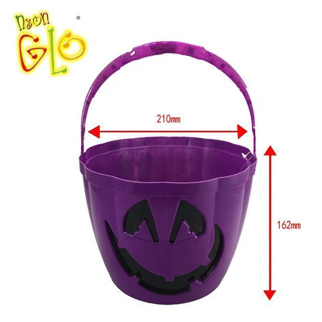 Wholesale Plastic Halloween Pumpkin Light Candy Bucket Halloween Pumpkin Jack O Lantern Candy Bucket Large Pumpkin Candy Bucket