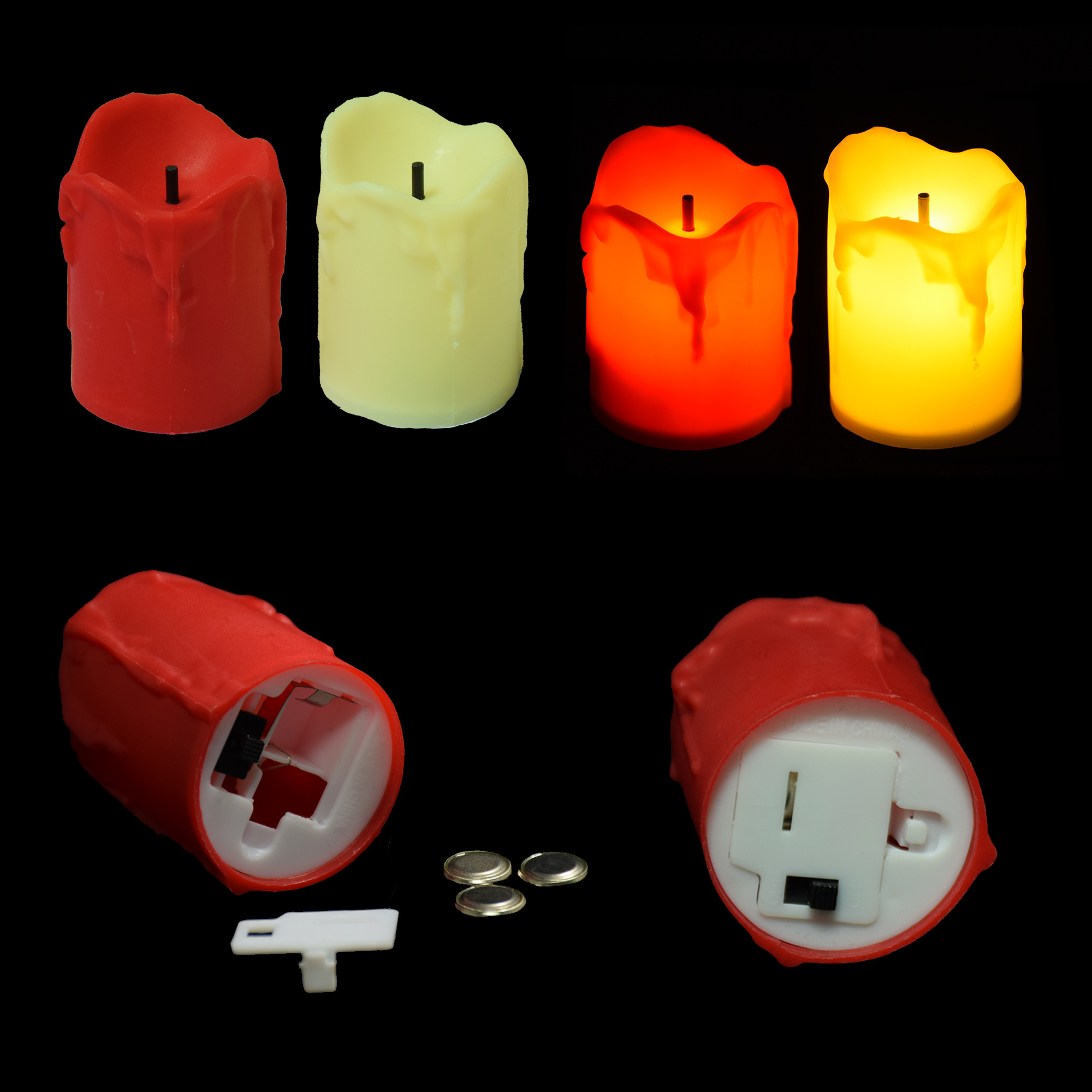 Neon-Glo Factory Wholesale Tealight Candle Holder Mould Metal Pillar Candles LED Rechargeable Battery Operated Candles