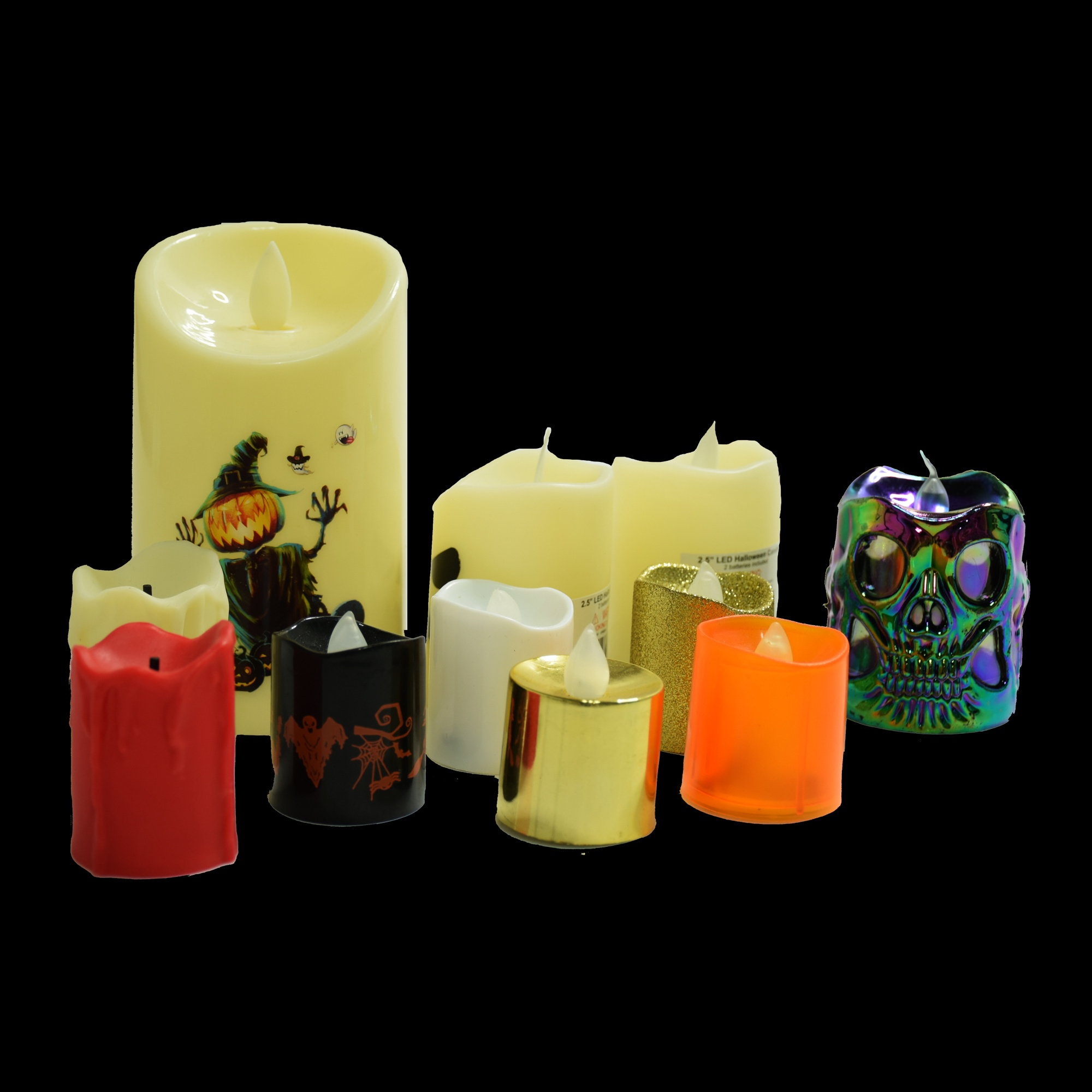 NEON-GLO Light Holder Floating Tealight Tea Warmer Wax Led Candles Factory Flameless Set White Pillar Dancing Flickering Moving