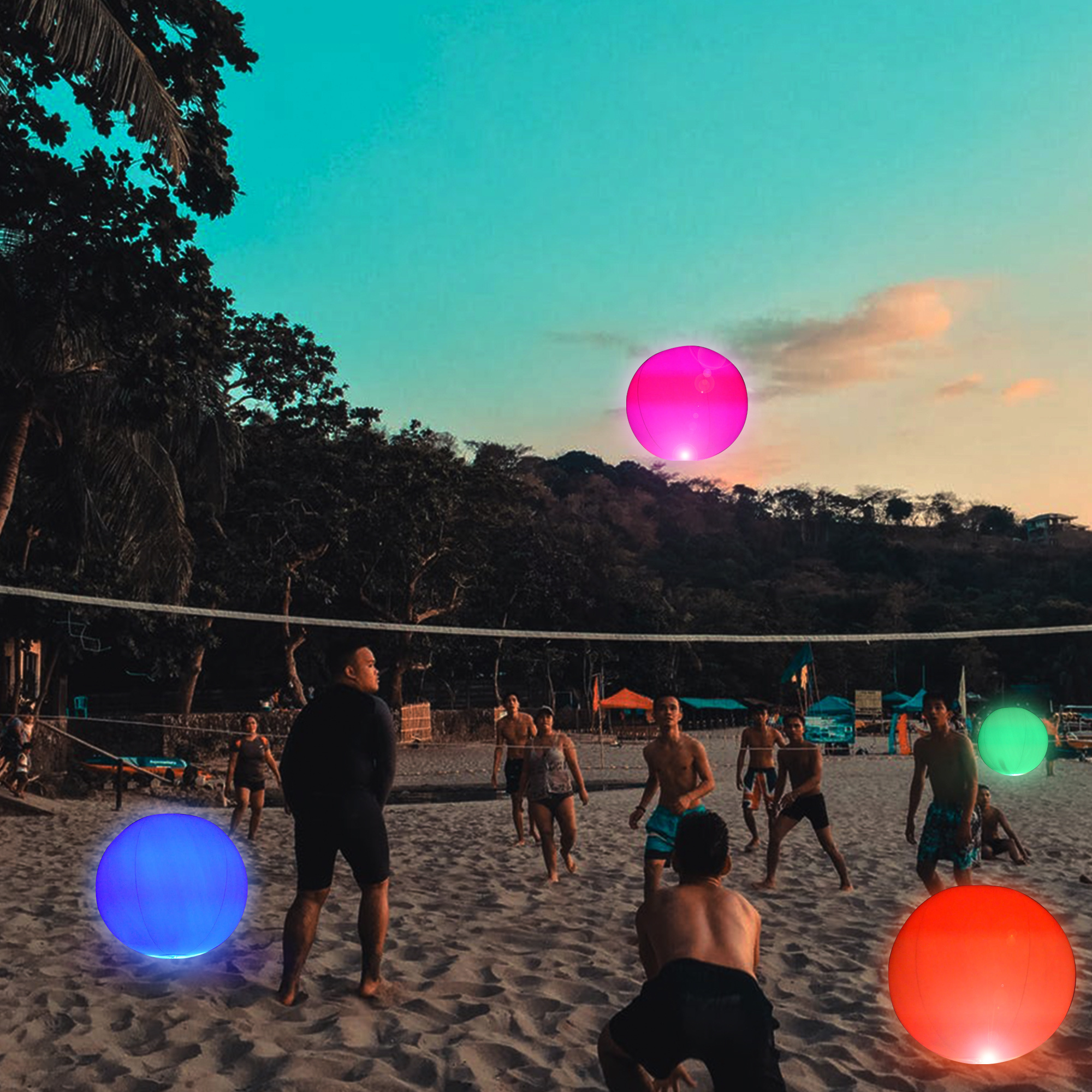 Neon-Glo Outdoor Yoga Jumping Skipping PVC Beachball Water Proof Inflatable Sph Zorb In Bulk  Set Beach game Ball