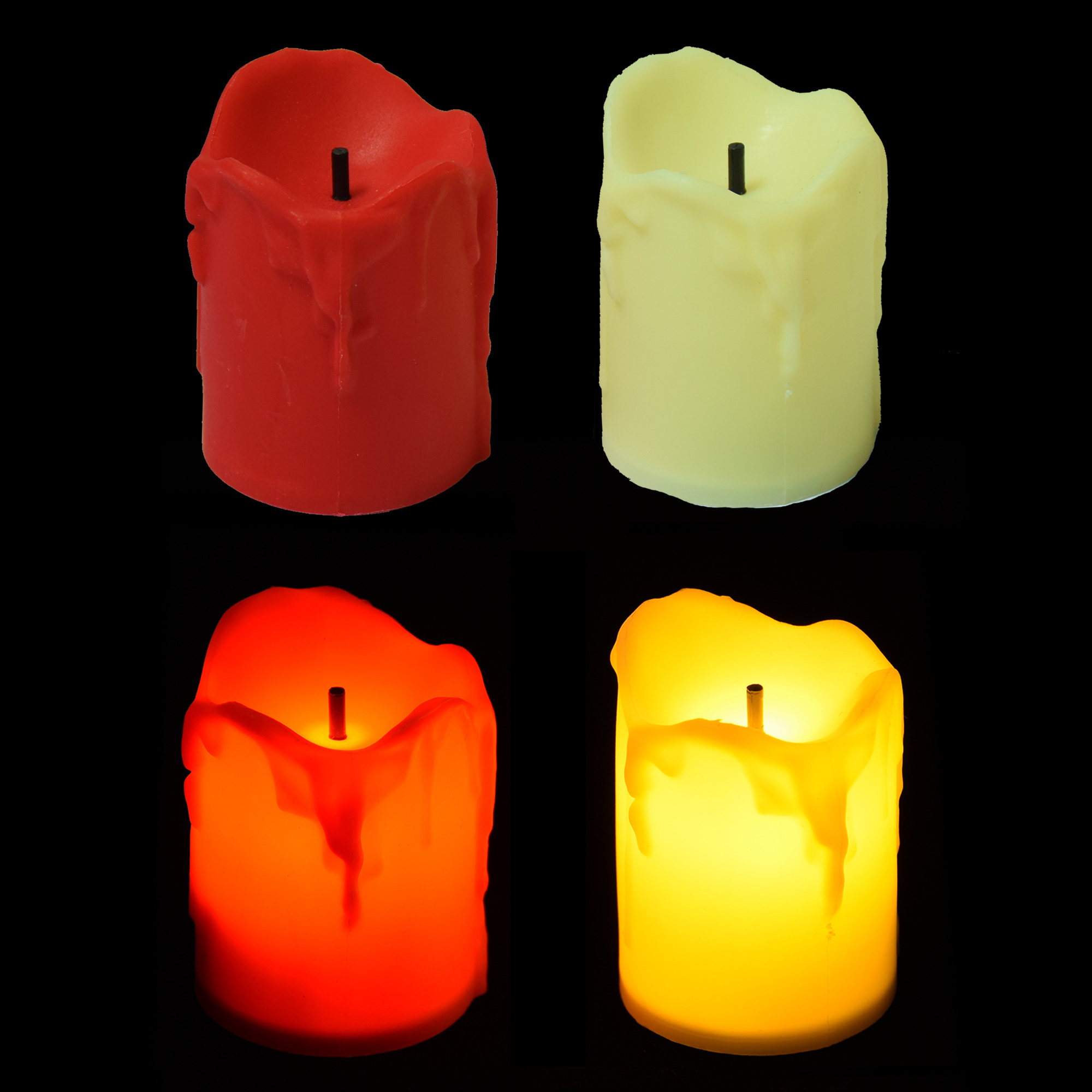 Neon-Glo Best Supplier Led Flameless Candle Drop Tear Battery Operated Tea Lights Led Flickering Candles