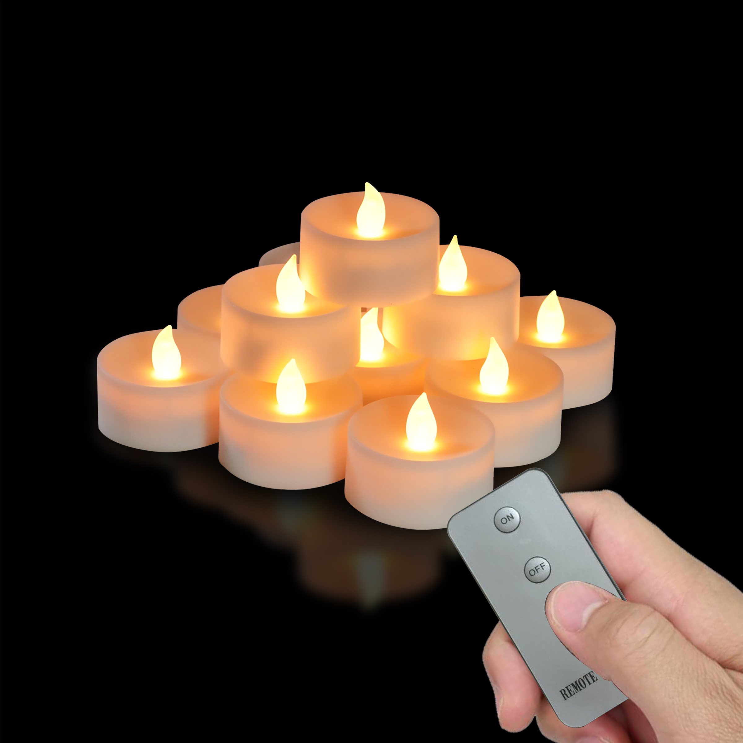 Remote Led Flameless Candle 24 Pcs Set Wedding Led Candle Light With Remote 3D Small Flickering Led Candle