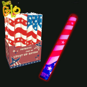 Wholesale LED Light Up Flashing Foam Stick for 4th of July