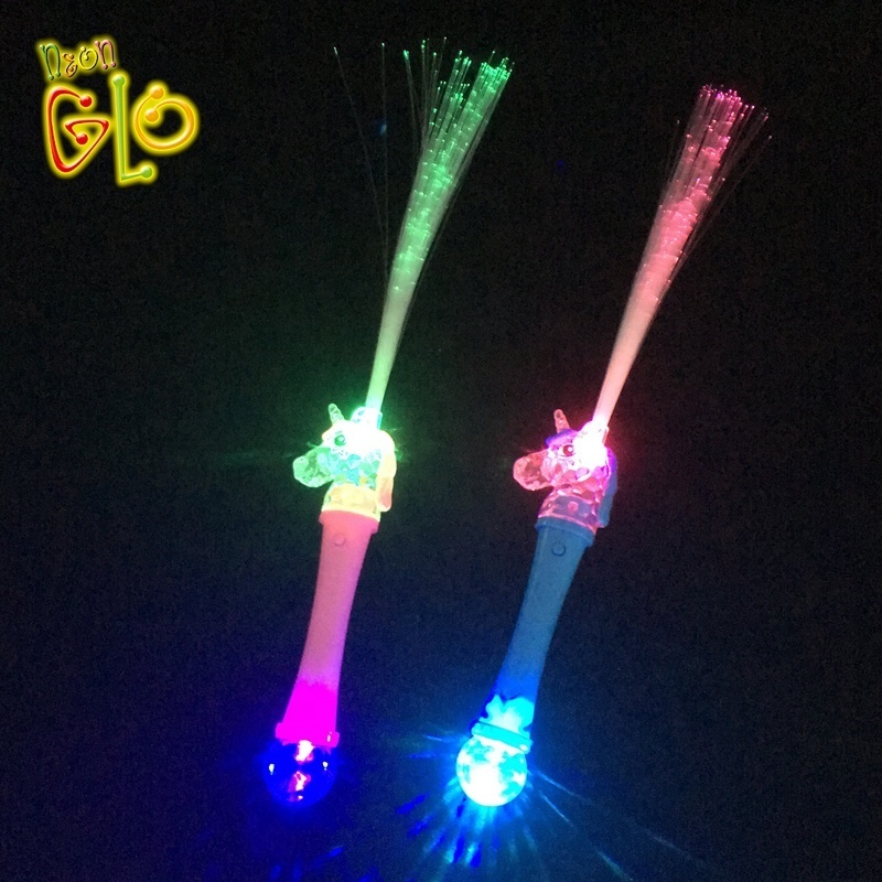 Custom party wholesale light up fiber unicorn led concert flashing foam stick