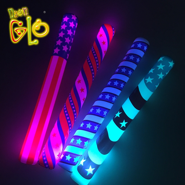 Wholesale LED Light Up Flashing Foam Stick for 4th of July