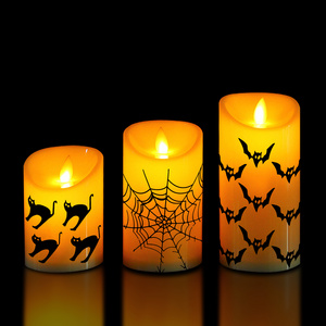 Led Electric Electronic Velas Battery Operated Rechargeable Flameless Pillars Flickering Kaars Plastic Votive Candle Light Set