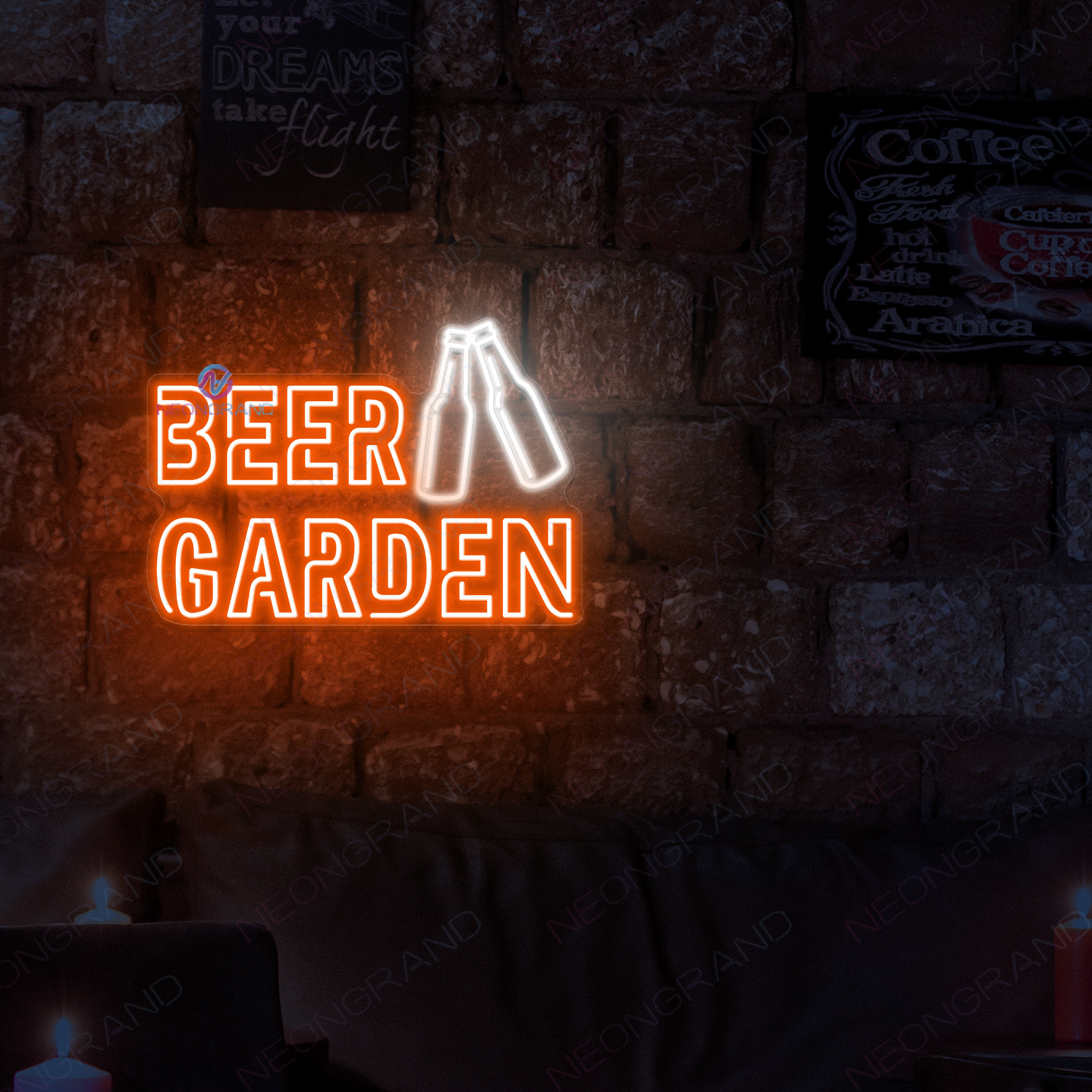 Wholesale Dropshipping Neon Lights Beer Garden Signs Alcohol Bar Led Light Neon Sign For Man Cave Restaurant ODM OEM Best Brand