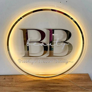 Gold Letter Sign 3D Stainless Steel Alphabet Signs Small Metal Letters Logo For Shop Wall Decoration