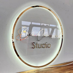 Office Interior Outdoor Gold Backdrop Laser Cut Mirror Letter Acrylic Name Sign Words Decor Nursery Name Sign