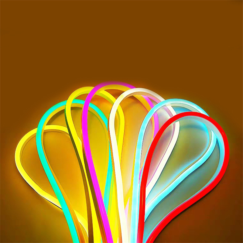 TopviewThick Silicone LED Flexible DMX Adressable RGB 120V Neon Strips Light 24v rgb led neon flex