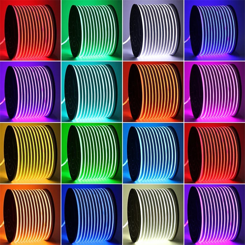 TopviewThick Silicone LED Flexible DMX Adressable RGB 120V Neon Strips Light 24v rgb led neon flex