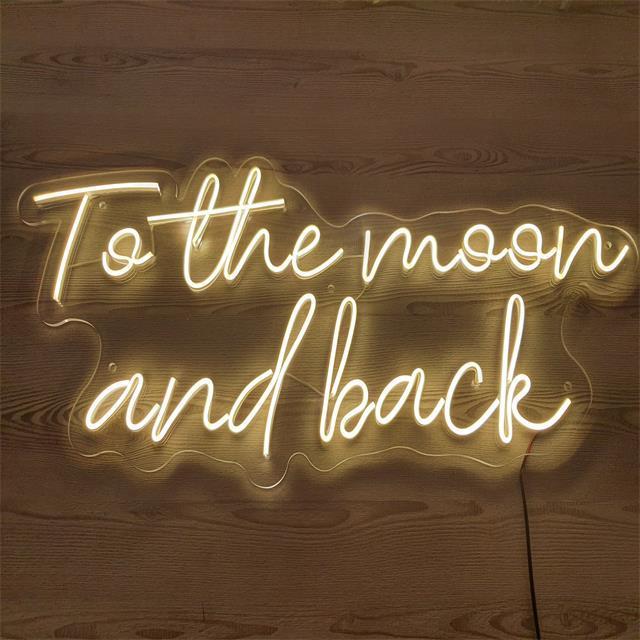 Popular Decor To the moon and back Neon Sign Making Equipment Acrylic Neon Sign Light