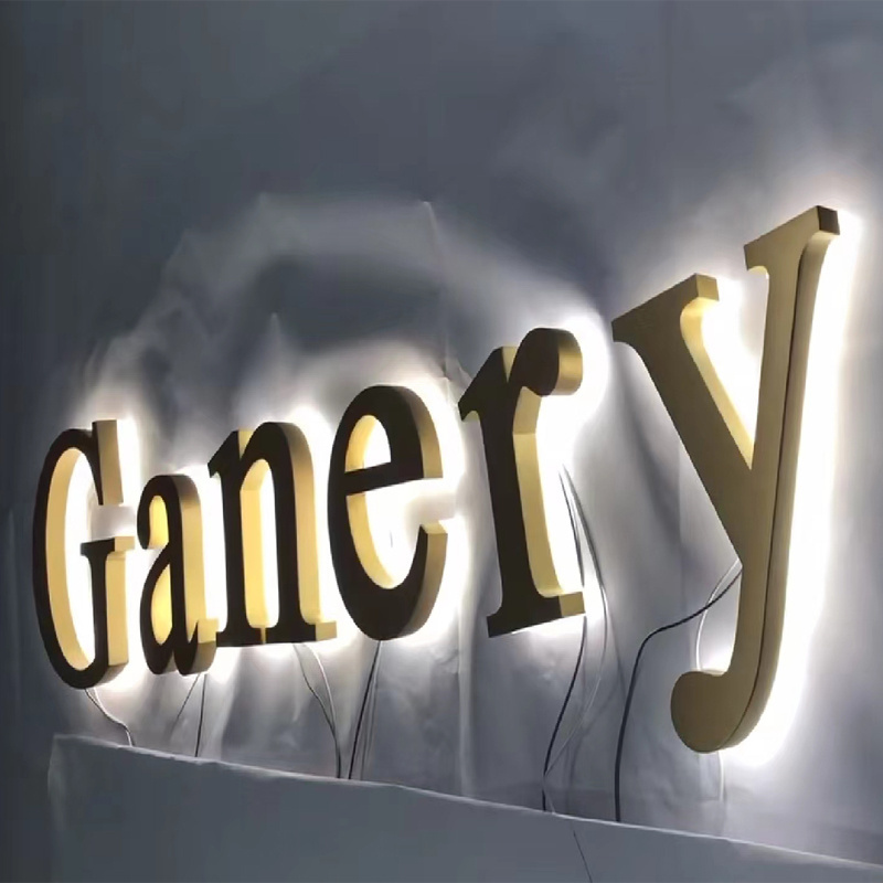 China Supplies Acrylic Backlit House Number Metal Letter Signs Stainless Steel Frame 3D Led Luminous Light Box Shop Board Sign