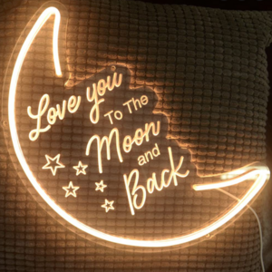 Popular Decor To the moon and back Neon Sign Making Equipment Acrylic Neon Sign Light