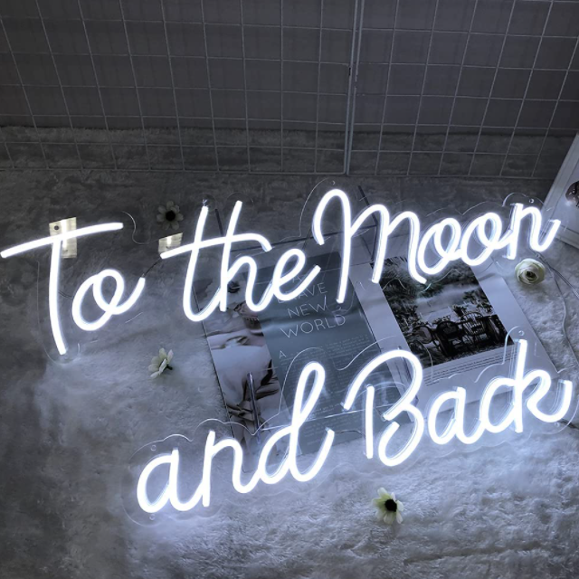 Popular Decor To the moon and back Neon Sign Making Equipment Acrylic Neon Sign Light